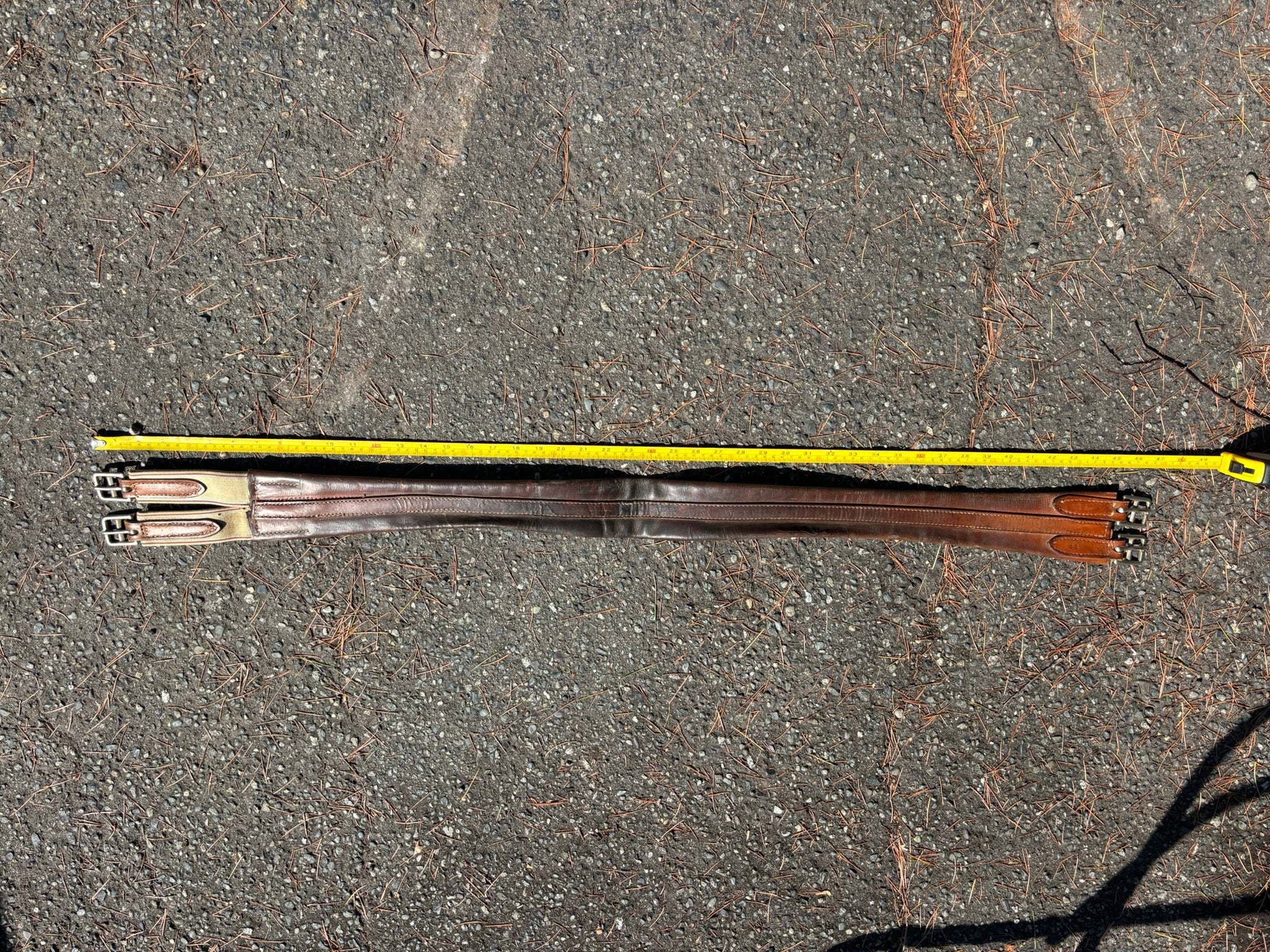 Girth - Leather w Elastic - 47"