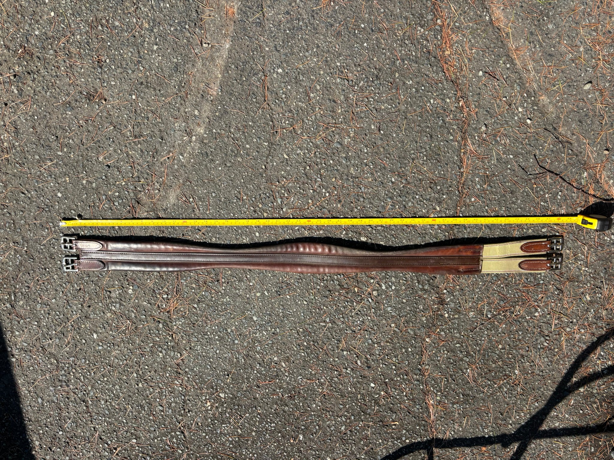Girth - Leather w Elastic - 48"