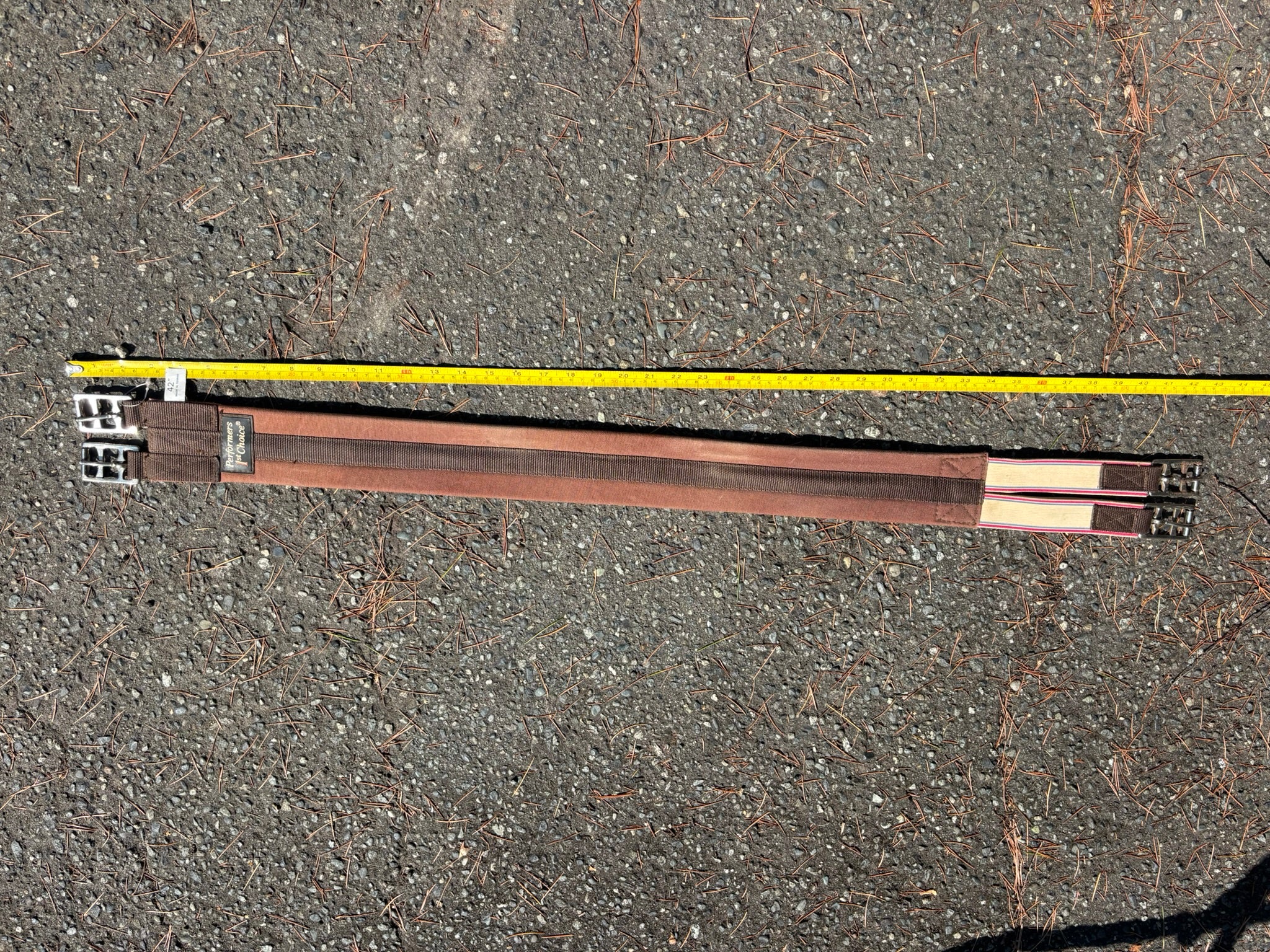 Girth - Fabric w Elastic - Brown - 42"