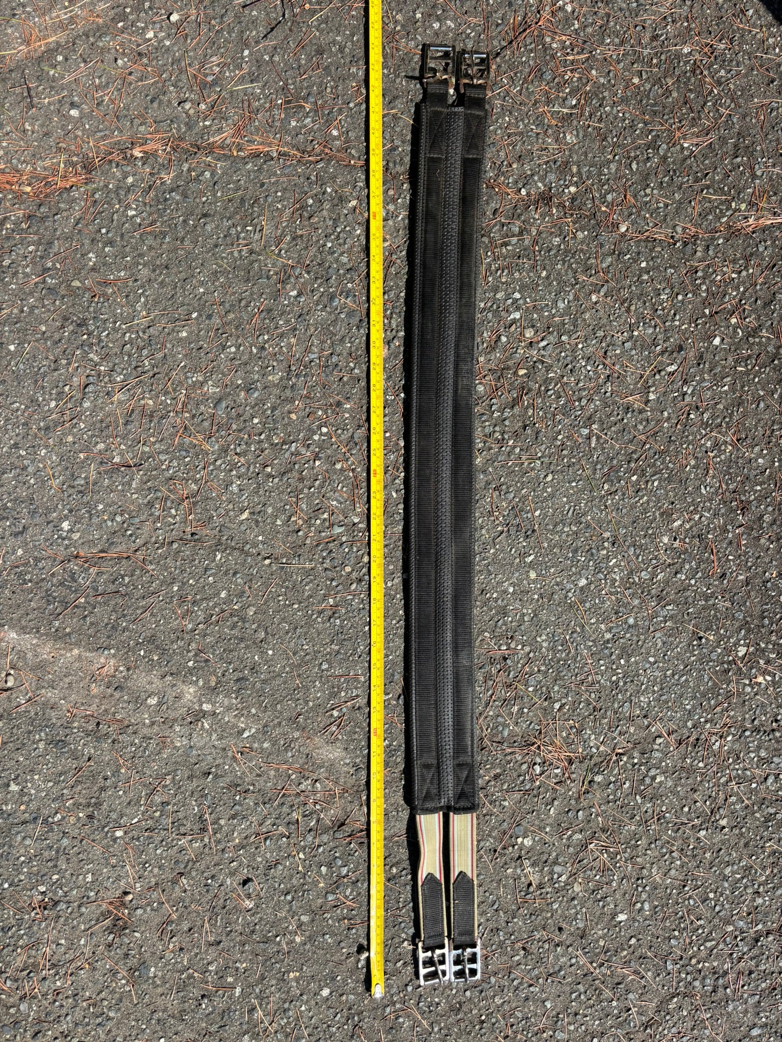 Girth - Fabric w Elastic - Black - 44"