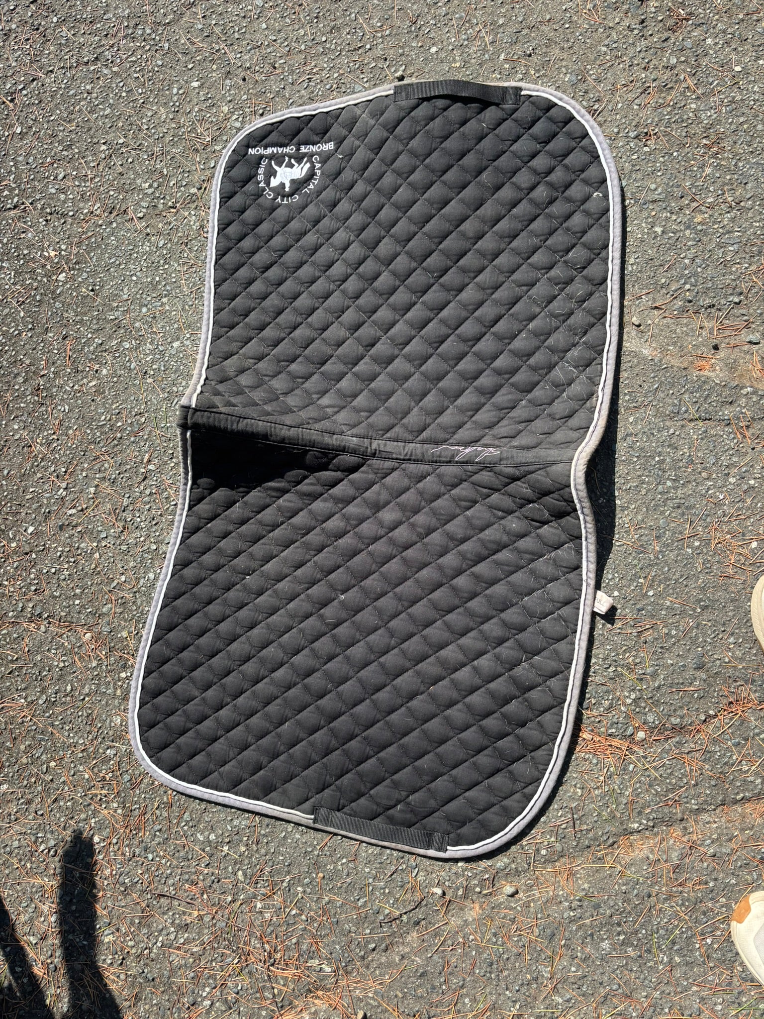 Saddle Pad - Black w White Trim